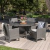Christopher Knight Home Cypress Outdoor Wicker 5 Piece Dining Set with Cushion - 2 of 4