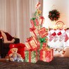 Costway 15 Stacked Pre-Lit Gift Box Tower 67'' Lighted Present Decoration with 450 Lights - 2 of 4