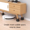 Aoibox Heavy Duty Bed Risers 3 Inch Set of 9 Elevates Furniture Up to 3,000 lbs for Sofa Table Extra Storage Black - 3 of 4