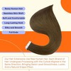 Jessie's Wig Tape In Hair Extensions Human Hair For Women 50g Thick Ends Straight Seamless #4 Light Brown 18-26 Inch 20 Pcs/Pack - 2 of 4