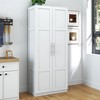 Okak Modern Tall Cabinet, Freestanding Pantry Cabinet with 2 Doors and 4 Shelves, Storage Cabinet for Living Room, Dining Room, Kitchen, White - 3 of 4