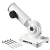 Yescom Adjustable Flag Pole Holder Wall Mounted Bracket Aluminum 180 Degree 1" Diameter White - 3 of 4