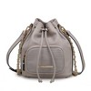 MKF Collection Azalea Women's vegan leather Bucket shoulder Bag by Mia K - Light Grey - 2 of 4
