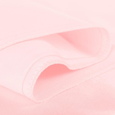 Standard Pink Satin Polyester Pillowcase Set with Zipper