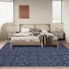 Acekool 5x7 Machine Washable Rug, Modern Non-Slip Minimalist Area Rug, Stain Resistant, Foldable Neutral Accent Carpet for Living Room, Black - 2 of 4