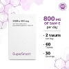 SuperSmart SAM-e 400mg (80% Active Isomer S,S) - Advanced S-Adenosyl Methionine SAM-e Supplement | Non-GMO & Gluten Free - 60 Enteric Coated Tablets - 4 of 4