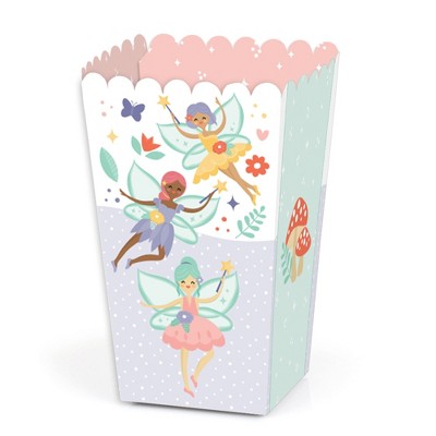 Big Dot of Happiness Let's Be Fairies - Fairy Garden Birthday Party Favor Popcorn Treat Boxes - Set of 12