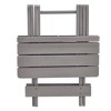 SEVOBAL Folding Tables Foldable Table Folding Square Table, Patio Outdoor Solid Wood Table, Outdoor Folding Table, Gray, 19.75"*19.75"*19.75" - 2 of 4