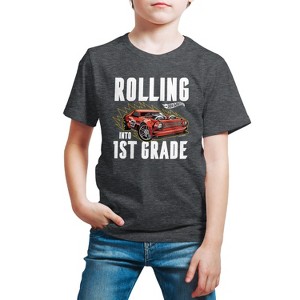 Boys' - Hot Wheels - Rolling Into 1st Grade Short Sleeve Graphic T-Shirt - 1 of 4