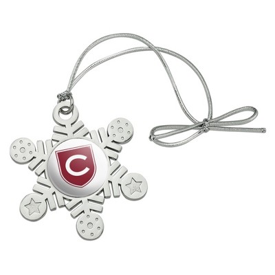 Colgate University Secondary Logo Metal Snowflake Christmas Tree Holiday Ornament