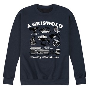 Men's - National Lampoon - Christmas Vacation Jolliest Bunch Icons Graphic Fleece Sweatshirt - 1 of 4