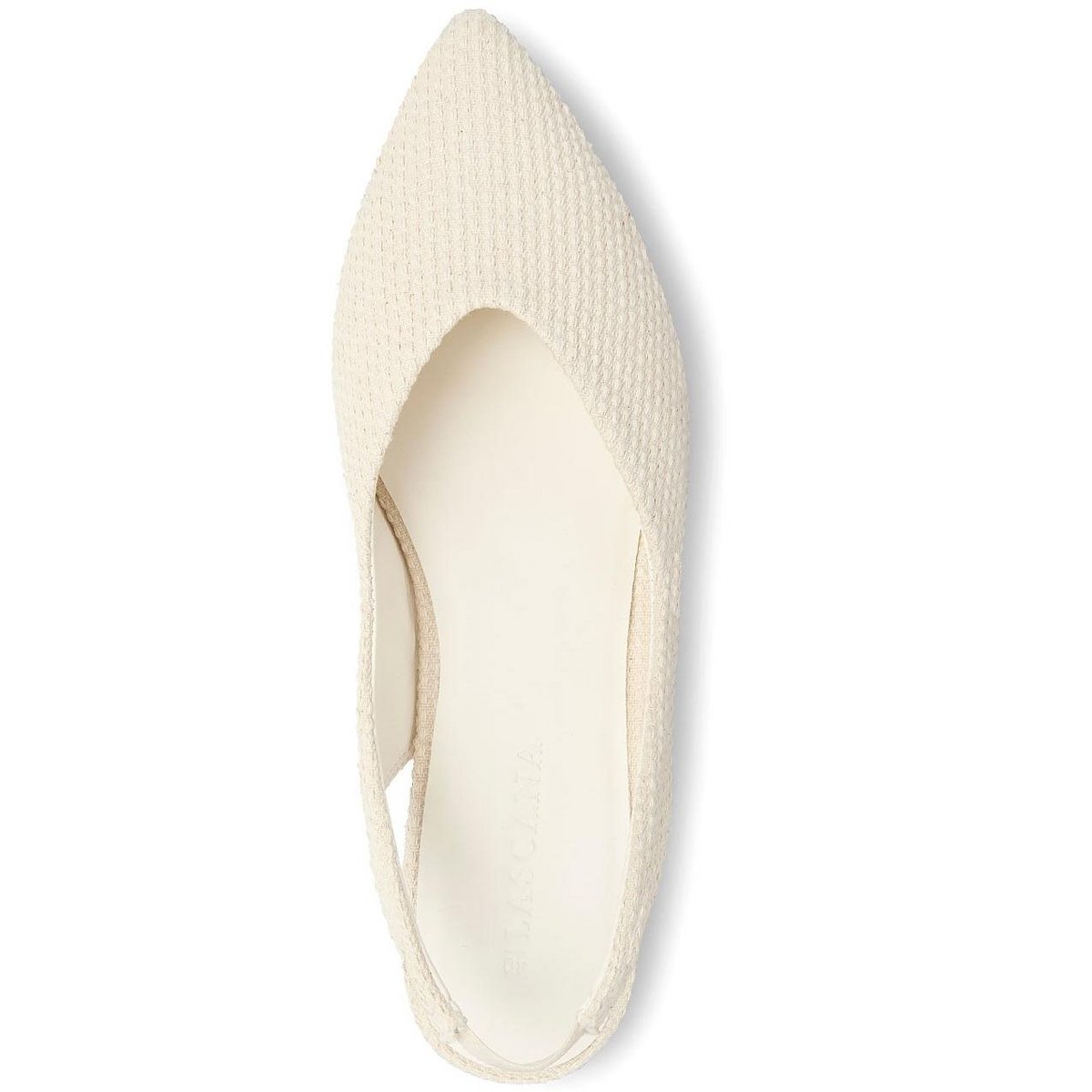 Обувь Lascana Women's Textured Slingback Ballet Flats - LASCANA - Beige Basket Weave 8 — фото 3
