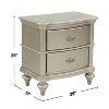 NicBex Nightstand with 2 Drawers,Different Sizes Bedside Table with Sturdy Wooden Frame,Modern Side Table for Bedroom,Living Room - 3 of 4