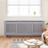 vidaXL MDF Radiator Cover Gray 80.7" - 3 of 4