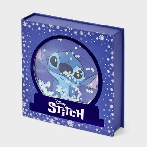 Women's Lilo & Stitch Snow Globe Box of Cozy Embroidered Crew Socks - Pink/Mint 4-10 - 1 of 4