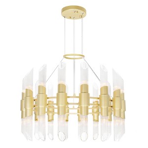 CWI Lighting,Croissant 32 Light Chandelier With Satin Gold Finish - 1 of 4