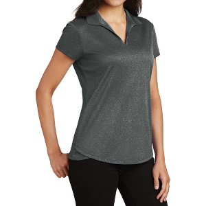 Mafoose Ladies Short Sleeve Trace Heather Performance Classic Polo T-Shirt - 1 of 4