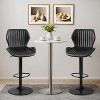 Abynow Modern Bar Stools Set of 2 Swivel Bar Height Barstools Chairs with Adjustable Height, Round Heavy Metal Base, and Footrest - 4 of 4