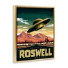 Stupell Industries Welcome Roswell New Mexico UFO Floating Frame Canvas Art, Gold, 25" x 31" - 2 of 4