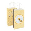 Blue Panda 24 Packs Bumble Bee Party Paper Gift Bags with Handles for Baby Shower Birthday Parties, Yellow, 5 x 9 x 3 inches - 4 of 4