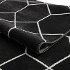 LIVN CO. Contemporary Trellis Geometric Woven Area Rug, Cream/Black - 4 of 4