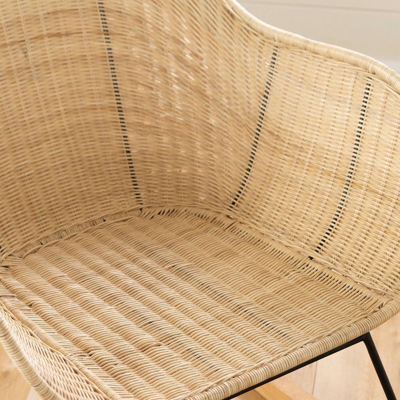 South Shore Balka Rocking Accent Chair - Rattan, 3 of 19