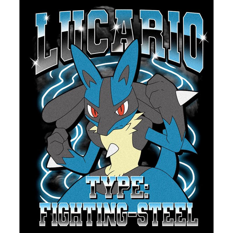 Men's Pokemon Lucario Type: Fighting-Steel T-Shirt, 2 of 6