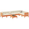 vidaXL 8 Piece Patio Sofa Set with Cushions - Wax Brown - 2 of 4