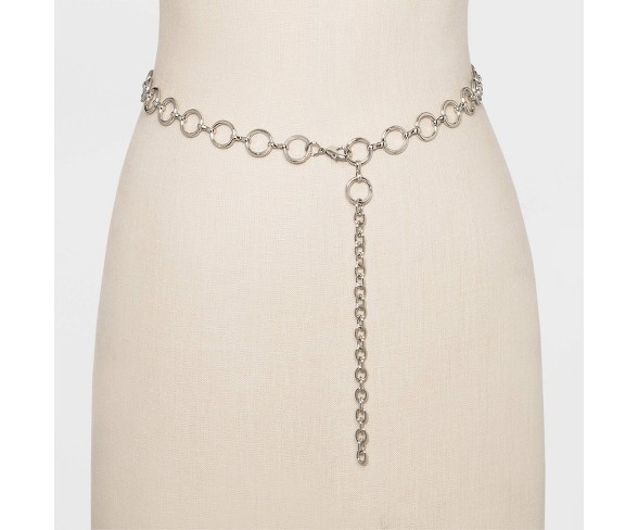 Women S O Ring Chain Belt Wild Fable 153 Silver L Buy Online In Japan At Desertcart