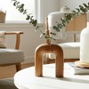 Mango Wood Arch Shape Vase - Modern Minimalist Design -  Decorative Accent for Home, Office, Bedroom, Living Room - Brown - 3 of 4