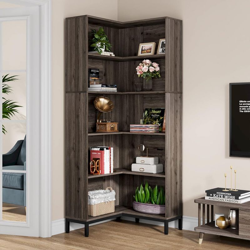 Tribesigns 71 inches 6-Tier L-Shaped Corner Bookcase, 2 of 8