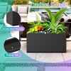 TOAOTBNBO Metal Rectangular Planter, Outdoor Planters Pots with Drainage Holes, Tall Planter for Porch and Patio, Black - 4 of 4