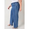 June + Vie by Roaman's Women's Plus Size Curvie Fit High-Waisted Wide-Leg Jean - 4 of 4