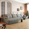 MAYEERTY 107" Cloud L-Shape Sofa Gray - 107" Gray L-Shape, Corduroy, No Assembly, Fits Small Apartment - 2 of 4