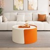 TiramisuBest Modern Nesting Coffee Table Set, Round Extendable Side & End Tables for Small Spaces,Black - 3 of 4