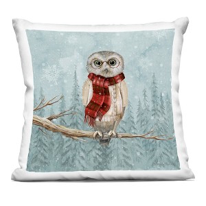 Stupell Industries Winter Woodland Owl Indoor Pillow, 18 x 18 - 1 of 3