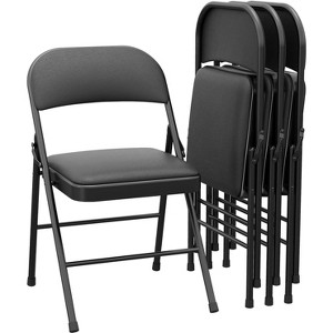 Acekool Padded Folding Chairs – PU Leather Seat, 350 lb Capacity, Stackable & Portable for Indoor/Outdoor Use - 1 of 4