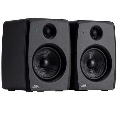 Monoprice SV25 5in Powered Studio Monitors (Pair) Bi-Amplified Design, Consistent Mix Transfer, Class AB Amp - Stage Right Series