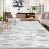 Washable Non-Slip Area Rug, Geometric Stain-Resistant Carpet for Living Room, Bedroom, Dining Room, Office, Blue, 8'x10' - 3 of 4
