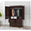 70.9" Video Combo Armoire Espresso - Inval: Multi-Purpose, Hanging Bar, TV Stand, Storage - 4 of 4