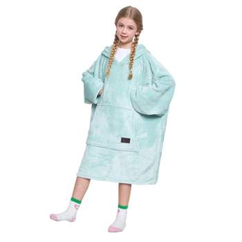 Catalonia Rainbow Blanket Hoodie for Kids, Oversized Wearable Fleece Blanket Sweatshirt with Large Front Pocket, Teen Boys Girls Gift