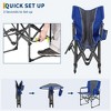 GustoWave Outdoor Camping Directors Chair, Outdoor Foldable Camp Chairs, Oversized Portable Directors Chair with Side Table, Pocket - 4 of 4