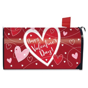 Briarwood Lane Valentineu2019s Mailbox Cover  - Standard Size - Heart Toss For Valentineu2019s Mailbox Cover - 1 of 2