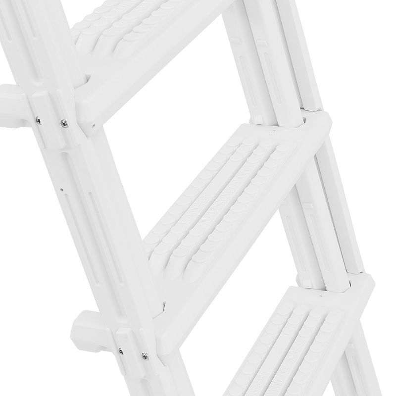 XtremepowerUS Above-Ground Pool Ladder A-Frame Entry Ladder A Type Style Ladder, White, 3 of 7