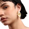 SOHI Women's Pearl White Casual Drop Earrings - 4 of 4