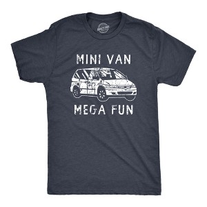 Mens Mini Van Mega Fun T Shirt Funny Parent Multi Purpose Vehicle Tee For Guys - Crazy Dog Men's T Shirt - 1 of 4