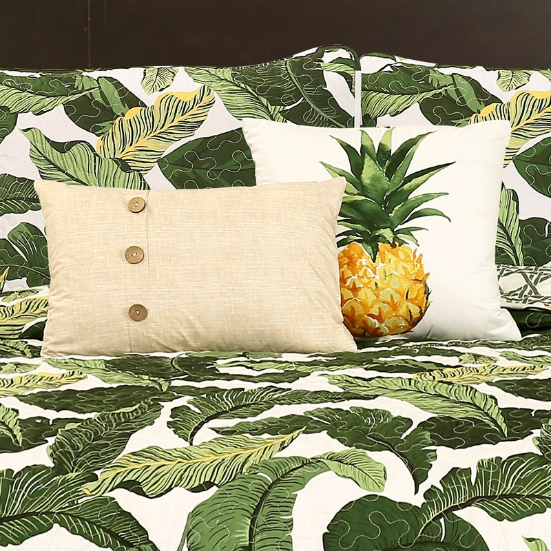 5pc Tropical Paradise Quilt Set Green - Lush Décor, 4 of 9