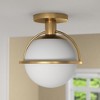 Hudson and Canal 9.25" Wide Semi Flush Mount with Glass Shade - 2 of 4