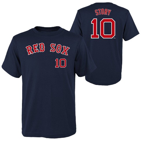 Trevor Story Boston Red Sox Youth Navy Roster Name & Number T-Shirt 