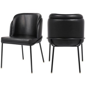 Meridian Furniture Jagger Black Vegan Leather Dining Chair (Set of 2) - 1 of 4